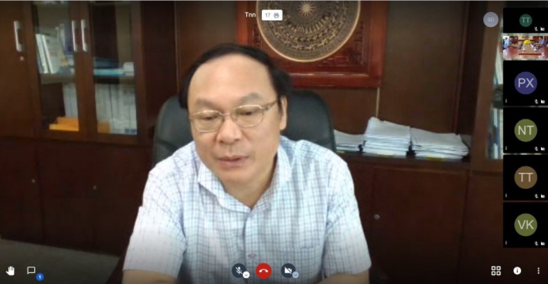 Thứ trưởng Lê Công Thành phát biểu tại buổi làm việc trực tuyến