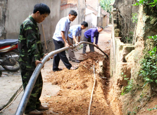 Công ty Cấp nước Bắc Giang đầu tư đường ống dẫn nước mới đáp ứng nhu cầu nước sạch của nhân dân.