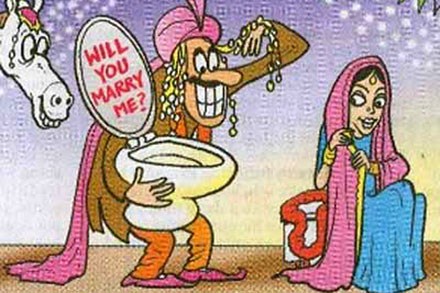 Tranh biếm họa về chuyện “Không toilet, không cô dâu